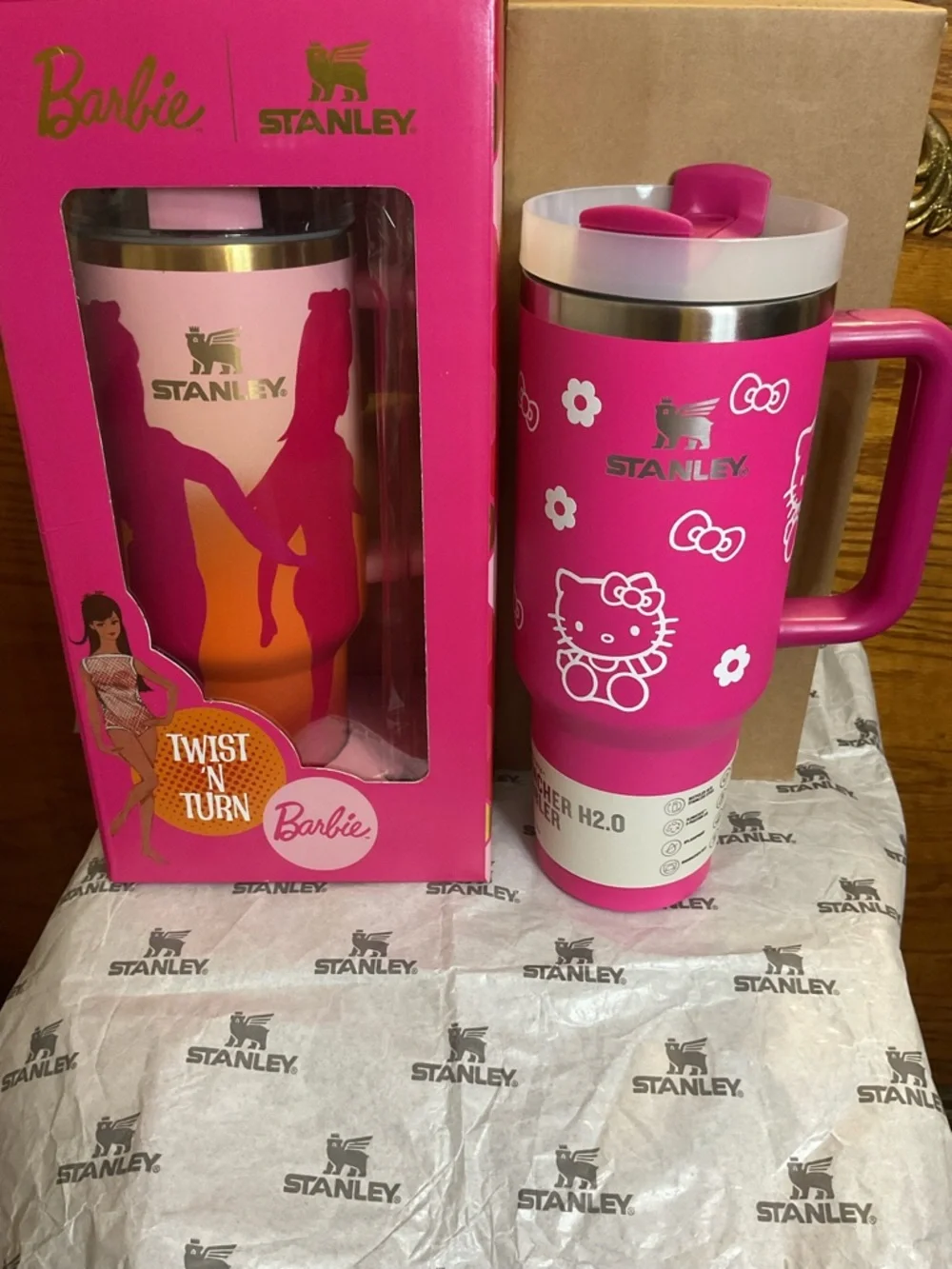 Stanley Pink Barbie and Kitty Insulated Tumbler combo bundle - Picture 2 of 5